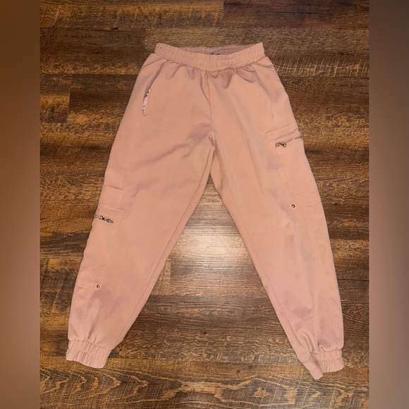 Zara Pink Cargo Joggers Size Small - Picture 2 of 3